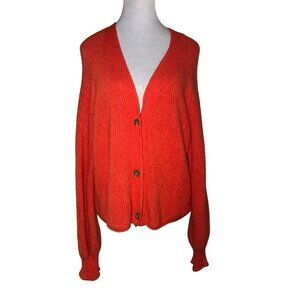 Velvet By Graham & Spencer Wool Blend Button-Front Cardigan Sweater Size M